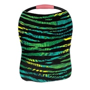 PKQWTM palm leaves Colorful zebra exotic animal Nursing Cover Baby Breastfeeding Infant Feeding Cover Baby Car Seat Cover