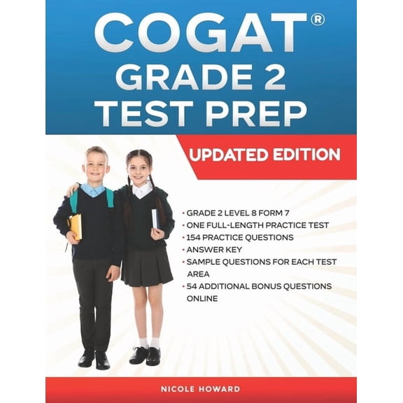 Gifted and Talented Test Prep Cogat(r) Grade 2 Test Prep: Grade 2, Level 8, Form 7, One Full-Length Practice Test,154 Practice Questions, Answer Key, , (Paperback)
