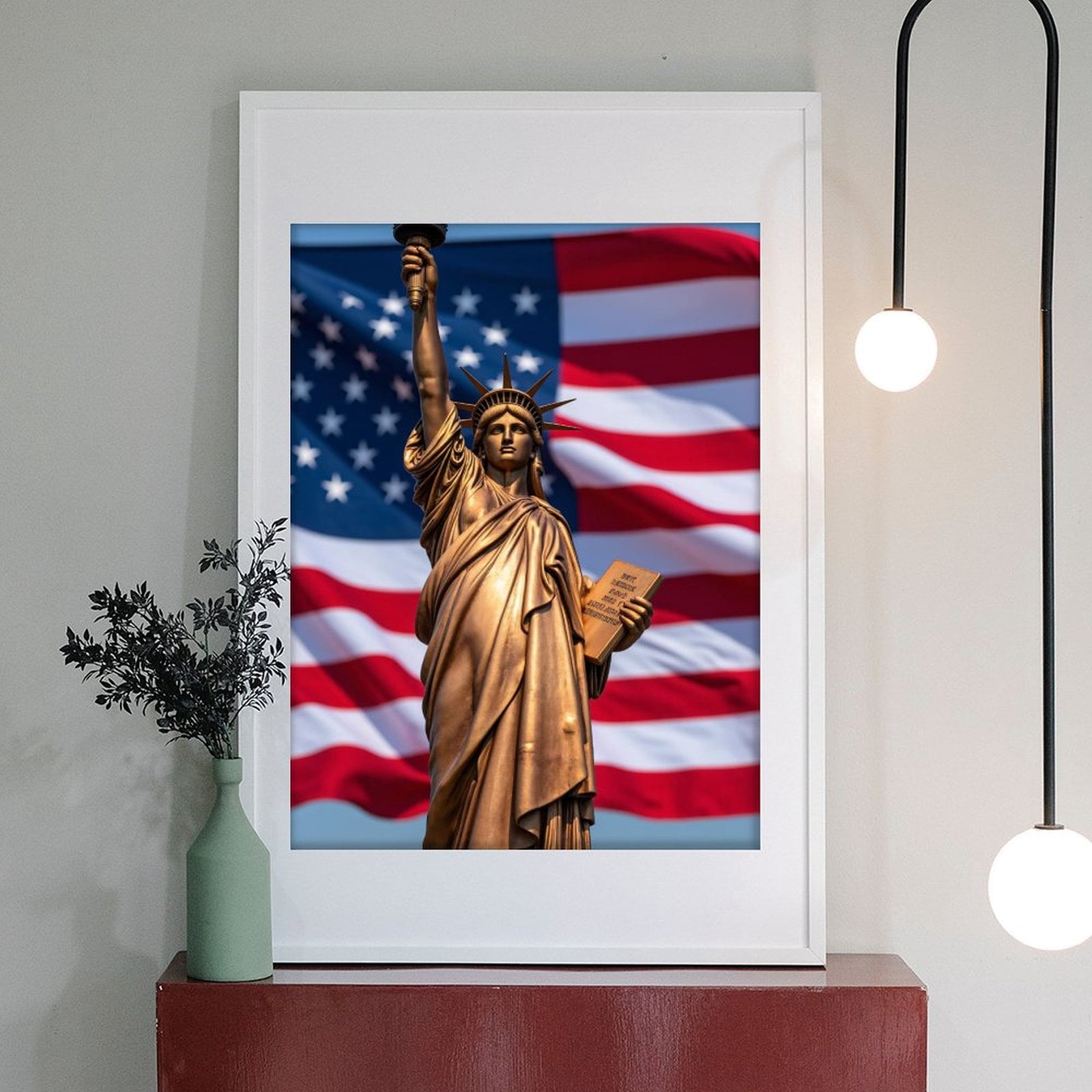 Diamond Art Kits for Adults - 5d Statue Freedom American Flag Patriotic Diamond Painting for Adults, Diamond Art for Adults Beginners, Diamond Painting Kits for Adults for Home Wall Decor