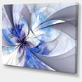 thumbnail image 2 of Grande Fleur Fractale Symétrique Bleue - Impression sur Toile Florale, 2 of 3