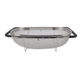 thumbnail image 4 of Over The Sink Colander Stainless Steel Telescopic Strainer Basket Rubber Handle Kitchen Sink Strainer Basket Tool, 4 of 8