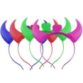 thumbnail image 2 of FELTECHELECTR Diadema con cuernos de diablo que brillan en la oscuridad (azul), 2 of 6