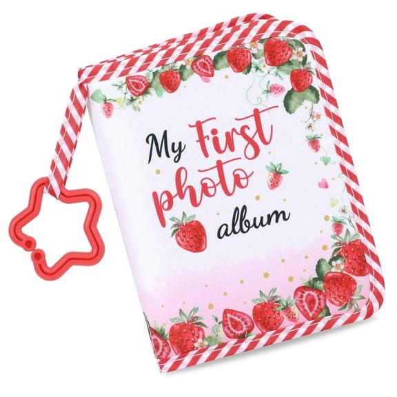 My Firsts Family Photo Album for Baby,4×6 Baby Photo Album,Soft Toddler Pictures Albums with Safety Mirrour for Newborns
