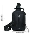 thumbnail image 3 of SLYNSHome Sling Bag Waterproof Crossbody Chest Bag Lightweight Anti-Theft Travel Purse with Charging Port for Women Men Camping Hiking - Black, 3 of 7