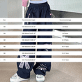 thumbnail image 3 of TIREOW Girls Cargo Pants Bow Print Elastic Waisted Wide Leg Cargo Sweatpants Streetwear Lightweight Quick Drying Casual Joggers, 3 of 6