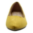 thumbnail image 3 of Ollio Women's Ballet Comfort Light Faux Suede Multi Color Shoes Flats ZM1038, 3 of 6
