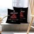 thumbnail image 6 of LALILO Throw Pillow Covers Keep Calm And Metal Birthday Greeting Card Cushion Cover 18" x 18", 2 Pack, 6 of 6