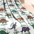 thumbnail image 3 of White Cartoon Dinosaurs Names Pattern Blanket,Comfortable Soft Flannel Throw Blanket,All Season,Warm Lightweight Blankets for Sofa Bed Couch Living Room Chair,60"x80", 3 of 4