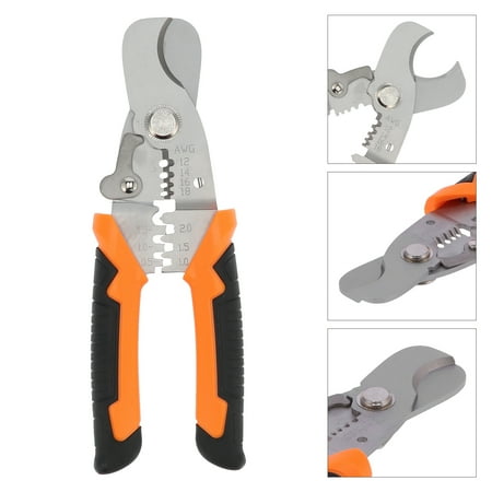 

EBTOOLS Crimper Cable Cutter Electrician Wire Scissors 175mm / 6.9in Cable Crimping Tool Electrician Cable Wire Cutter Scissors Crimping Wire Stripper Shears