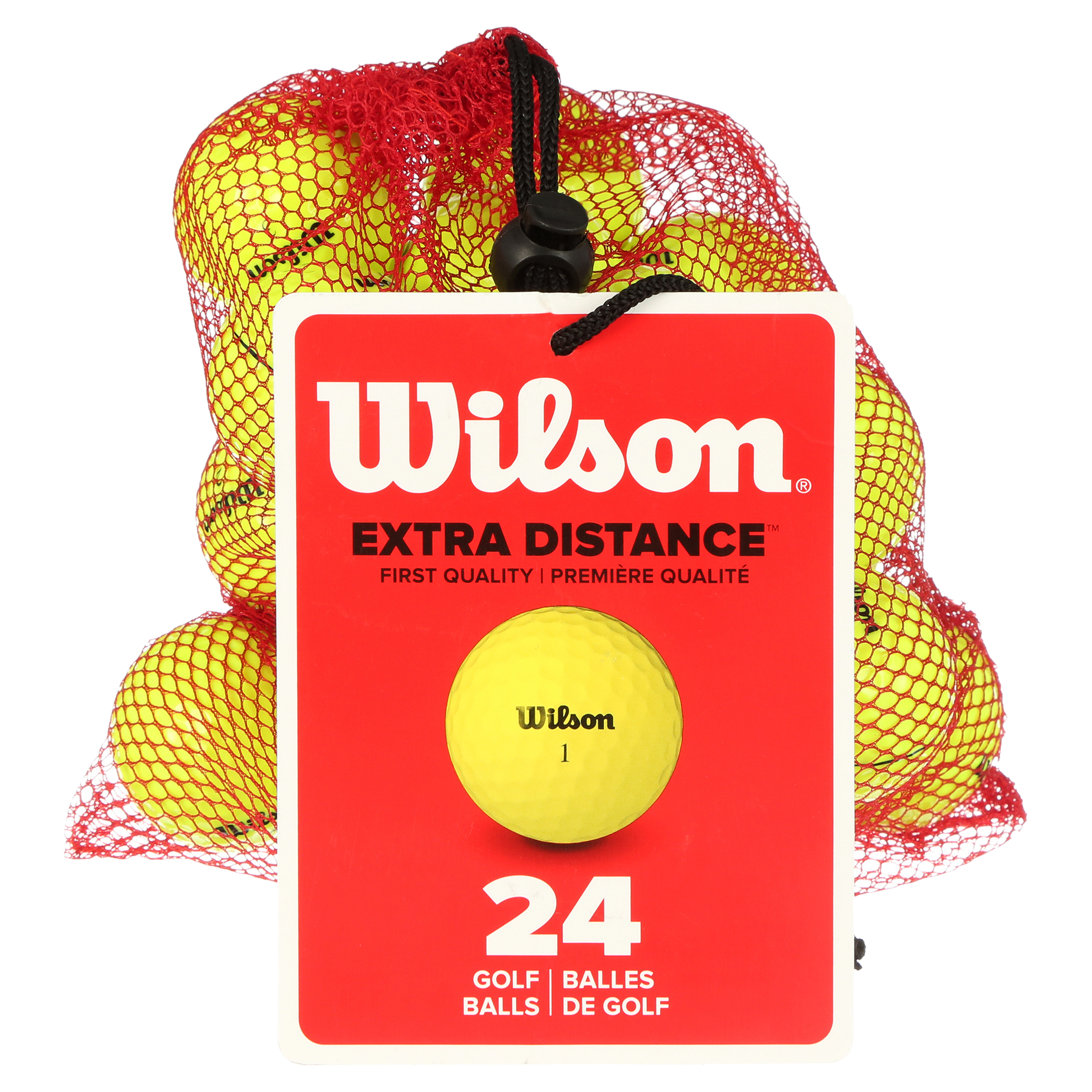 Wilson Golf Balls with Mesh Bag, Yellow, 24 Pack