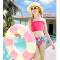 thumbnail image 3 of Aideaone Girls 3 Piece Swimsuit Set Quick Dry Bikini with Cover Up Pants Kids Bathing Suit for 6-16T Summer Beach Vacation Swimwear, 3 of 6