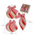 thumbnail image 3 of 10Cm 3 Pc Glass Ornament In Gift Box (Candy Cane Stripe), 3 of 3