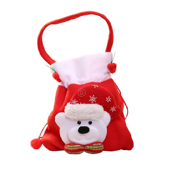 Moocorvic Christmas Santa Claus Gifts Bags, Christmas Red Treat Bag for Hanging Xmas Party Supplies Candy Bag