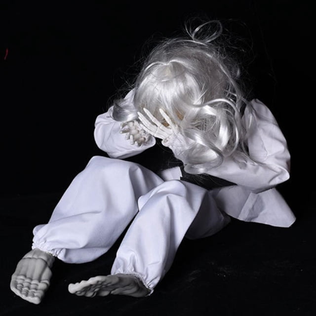 Halloween Trembling Crying Ghost Doll Voice Control Ghost Prop Halloween Party Decorations Haunted House Prop