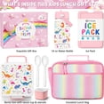 thumbnail image 2 of Bento Lunch Box with 4 Compartments, Insulated lunch Bag, 14oz Stainless Steel Water Bottle, Ice Pack, Utensils Set (White Dinosaur), 2 of 9