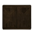 thumbnail image 5 of Mid Century Modern Buffet Cabinet, V-Shape Fluted Door Storage Cabinet, Narrow Sideboard for Entryway, Hallway, Kitchen Coffee Bar, Living Room Organizer with Outlet Holes,Brown, 5 of 8