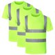 thumbnail image 1 of Penkiiy Camisetas de alta visibilidad 3PCS Camisetas de seguridad con bolsas y tiras reflectantes de manga corta de malla de alta visibilidad Camisa de clase de trabajo de, 1 of 8