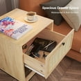 thumbnail image 4 of Brafab Rattan Nightstand Set of 2, End Table, Bedside Table, Rattan Side Table with Handmade Natural Rattan Decorative Door, Accent Table, Modern Nightstand for Bedroom, Living Room, 4 of 9