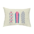 thumbnail image 1 of Simply Daisy, 14" x 20" Triple Surf Pink Decorative Coastal Outdoor Pillow, 1 of 1
