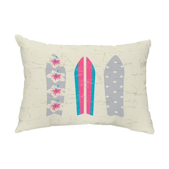 Simply Daisy, 14" x 20" Triple Surf Pink Decorative Coastal Outdoor Pillow