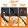 thumbnail image 4 of NutriChef Ensemble de Couteaux à Steak 8 Pcs - Lames en Acier Inoxydable Dentelées Premium, Antiadhésives et Résistantes à la Rouille, Design Ergonomique - Idéal pour la Maison, les Barbecues et les Restaurants - Noir, 4 of 7
