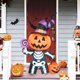 thumbnail image 4 of Inflable De Halloween La Merced Esqueleto Calabaza Plástico Resistente Iluminación Led, 4 of 6