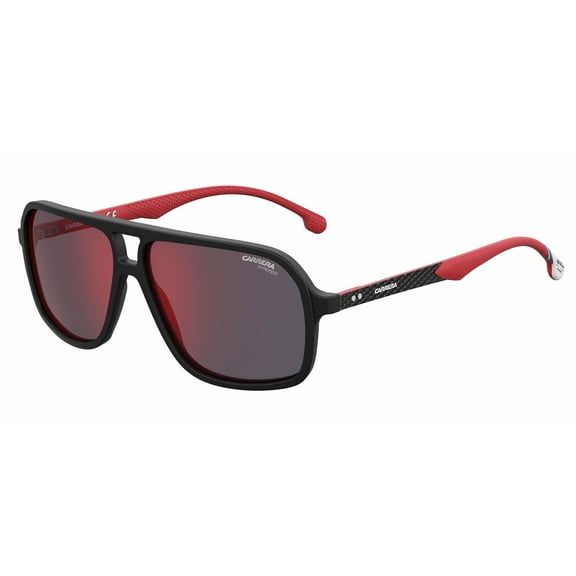 Carrera 8035/SE 003 Matte Black Men's Red Mirror Sunglasses 61-14-145 W/Case