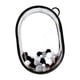 thumbnail image 1 of Estuche para guardar minifiguras, bolsa transparente de PVC para exhibir muñecas, cierre de cremallera, ideal para coleccionistas. Negro L con bolas, 1 of 9
