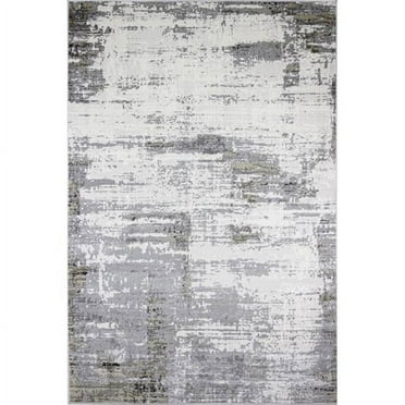 Bashian C190-IVGY-76X96-CA107 7 ft. 6 in. x 9 ft. 6 in. Carlyle Transitional Polypropylene & Polyester Power Loom Rectangle Area Rug, Ivory & Grey