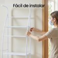 thumbnail image 2 of OSLIFE Estante para Ba&ntilde;o sobre Inodoro, Estante Organizador Ba&ntilde;o De 3 Niveles con Ganchos y Portarrollos, Estanter&iacute;a para Ba&ntilde;o de Metal con Toallero, 2 of 7