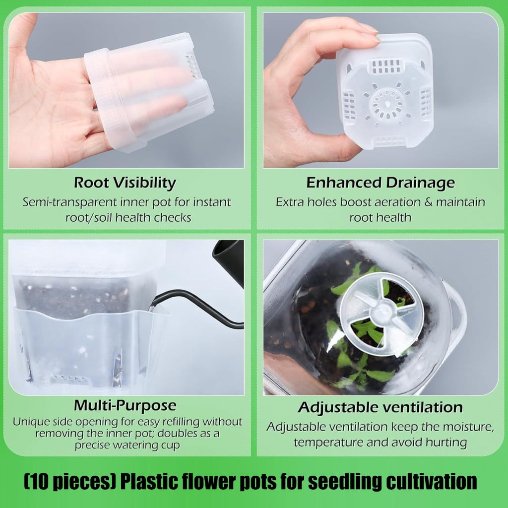 Reusables Seedling Germination Tray Durability Multipurpose Hydroponic Nursery