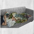 thumbnail image 6 of Fine Art Soft Flannel Fleece Throw Blanket, Tuscany Village Scenery with Cottage House Italian Countryside Trees Picture, Cozy Plush for Indoor and Outdoor Use, 50" x 60", Multicolor, by Ambesonne, 6 of 6