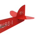 thumbnail image 3 of Girouette en métal 3D rouge antirouille pour avion, moulin à vent lisse pour garage, dôme, grange, patio, rouge, 3 of 4