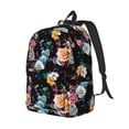 thumbnail image 2 of Daiia Hibiscus Rose Vintage Canvas Backpack for Men and Women ,Hiking Backpack,Travel Laptop Bag for School,Large Capacity Backpack, 2 of 8