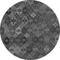 thumbnail image 1 of Ahgly Company Indoor Round Abstract Gray Modern Area Rugs, 3' Round, 1 of 4