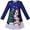 Night Blue, variant on Girls Dress Easter Stripe T-shirt Rainbow Bunny Butterfly Bow Tie Long Sleeve 3 Years