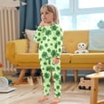 thumbnail image 5 of Lucky Clover Pattern Cotton Pajamas 2 Piece Set Sleepwear Soft and Comfortable Homewear Nightwear, 5 of 7