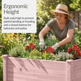 thumbnail image 5 of Best Choice Products 48" x 24" x 30" Raised Garden Bed, Extra Deep 16" Depth, Elevated Wood Planter Stand - Pink, 5 of 8