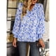 thumbnail image 1 of Camisa Suave, Blusa De Mujer Cómoda Transpirable Estampado Floral Escote En V Para Fiesta Para Citas ANGGREK  Otros, 1 of 7