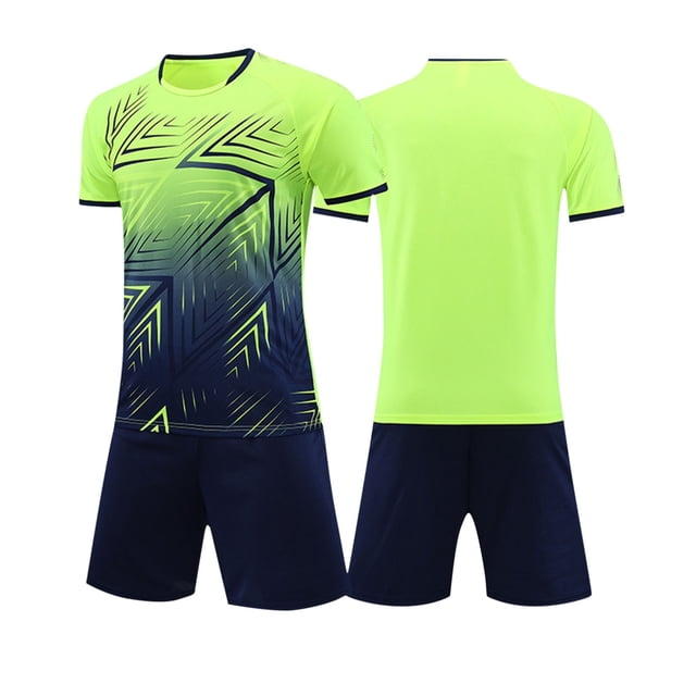 Odeerbi 4-14 Años Conjunto de Verano Para Niños de Atletismo Camiseta de Running de Secado Rápido Camiseta de Manga Corta Transpirable Camiseta de Manga Corta Con Degradado