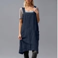 thumbnail image 2 of Women Linen Pinafore Apron Dress with Cross Back Design – Cotton Linen Work Apron for Gardening, Baking, Cooking, and Daily Tasks, 2 of 5
