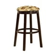 thumbnail image 1 of The Furniture King Bar Stool 29" Tall Wood Dark Brown Espresso Kitchen Game Room Swivel Seat Stool Featuring the Choice of Your Favorite Novelty Theme Fabric Covered Seat Cushion (Rodeo), 1 of 1
