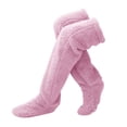thumbnail image 4 of Calentadores de Piernas Perfecl de Felpa Calcetines hasta el Muslo Rosa, 4 of 8