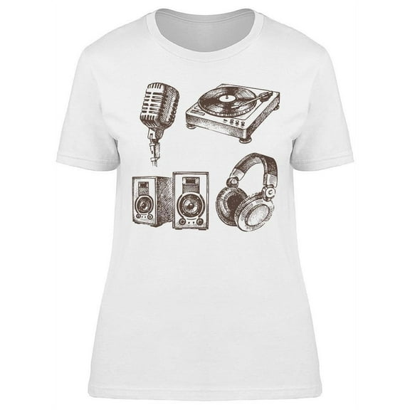 Music Set Design T-Shirt Women -Image by Shutterstock, Female Medium