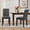 Gray, variant on Faux Leather Dining Chairs Set of 2, Upholstered Parsons Chairs for Kitchen Dining Room or Breakfast Nook, Brown