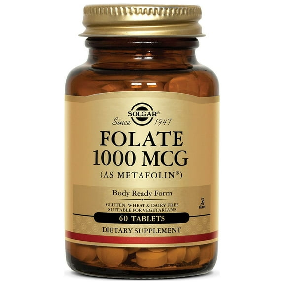 Solgar folate 1000 mcg (as metafolin) tablets, 60 ct