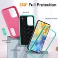 thumbnail image 2 of for Samsung Galaxy A54 5G Case, Samsung A54 5G Phone Case with Built in Kickstand, Shockproof/Dustproof/Drop Proof Military Grade Protective Cover for Galaxy A54 5G,Rose/Light Blue, 2 of 14