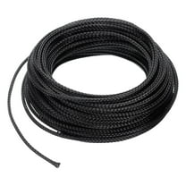 50 Ft - 1/8 In Expandable Braided Cable Sleeving, PET Cable Management, Wire Wrap Loom Tube, Black
