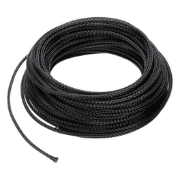 100 FT Expandable Braided Wire Loom – 1/8 Inch Diameter, Black & Red Sleeving, For Cable Management