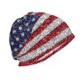thumbnail image 3 of Naloa America Flag Glitter Beanie for Men Women Knitted Unisex Winter Hat Beanies Cap Knit Cuffed Beanies Hats, 3 of 7
